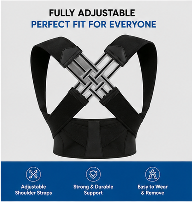 Adjustable Posture Corrector Belt | Back & Shoulder Support Brace
