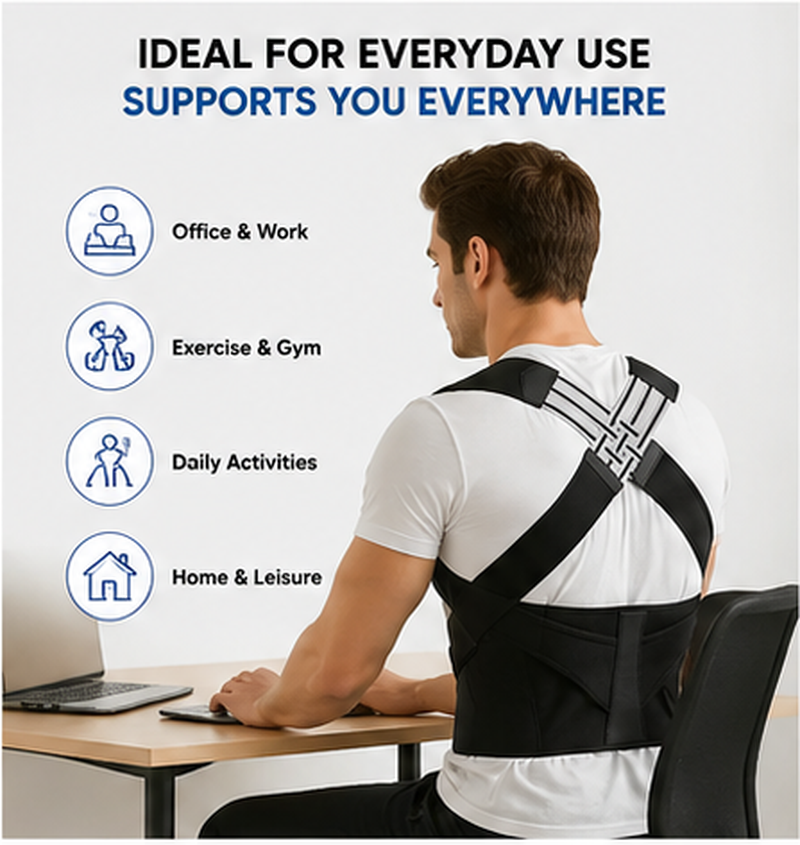 Adjustable Posture Corrector Belt | Back & Shoulder Support Brace