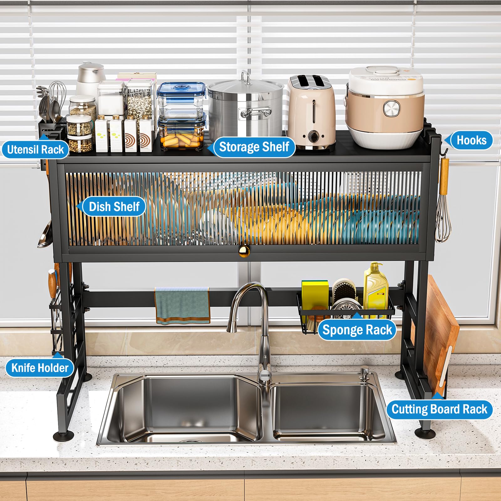 Kitchen Sink Shelf With Cabinet Door