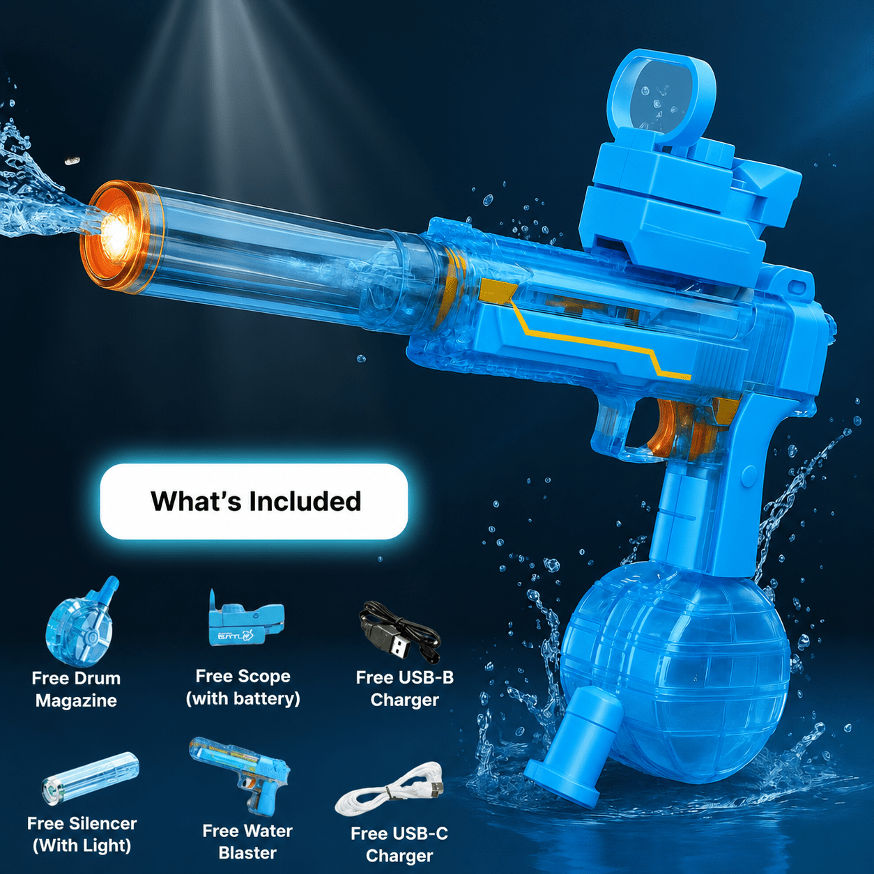 Pro Electric Water Blaster | Long-Range Rechargeable Water Gun for Kids & Adults