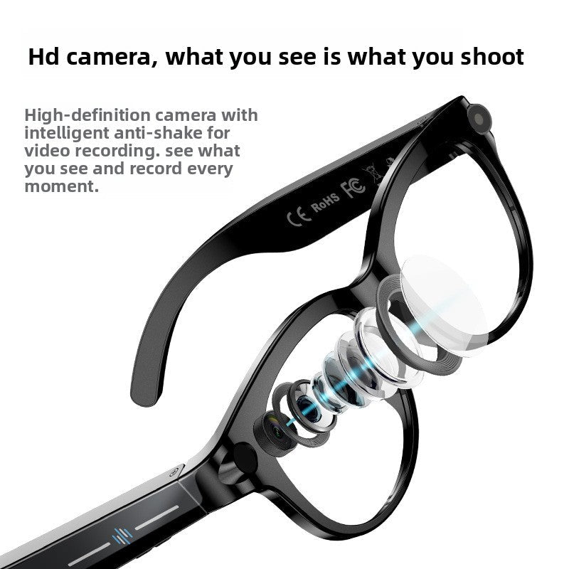 Smart AI Translation Glasses with Touch Control and HD Camera